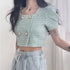 Tweed Double  Breasted Tops